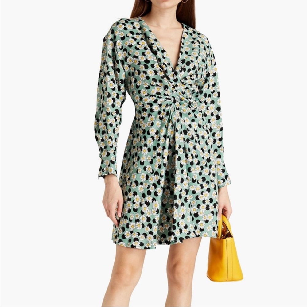 Sandro Paris Green  Floral Midi Dress